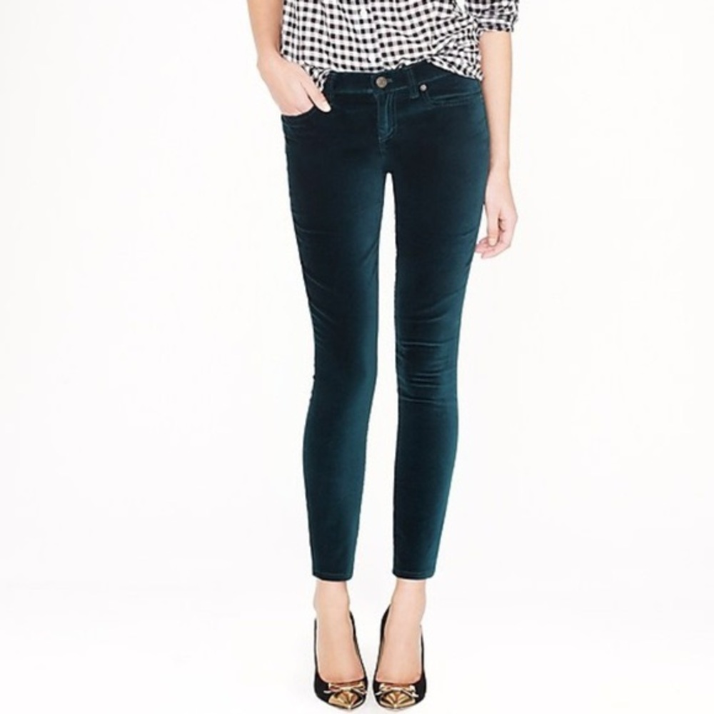 J. CREW • Navy Velvet Toothpick Jeans Size 27